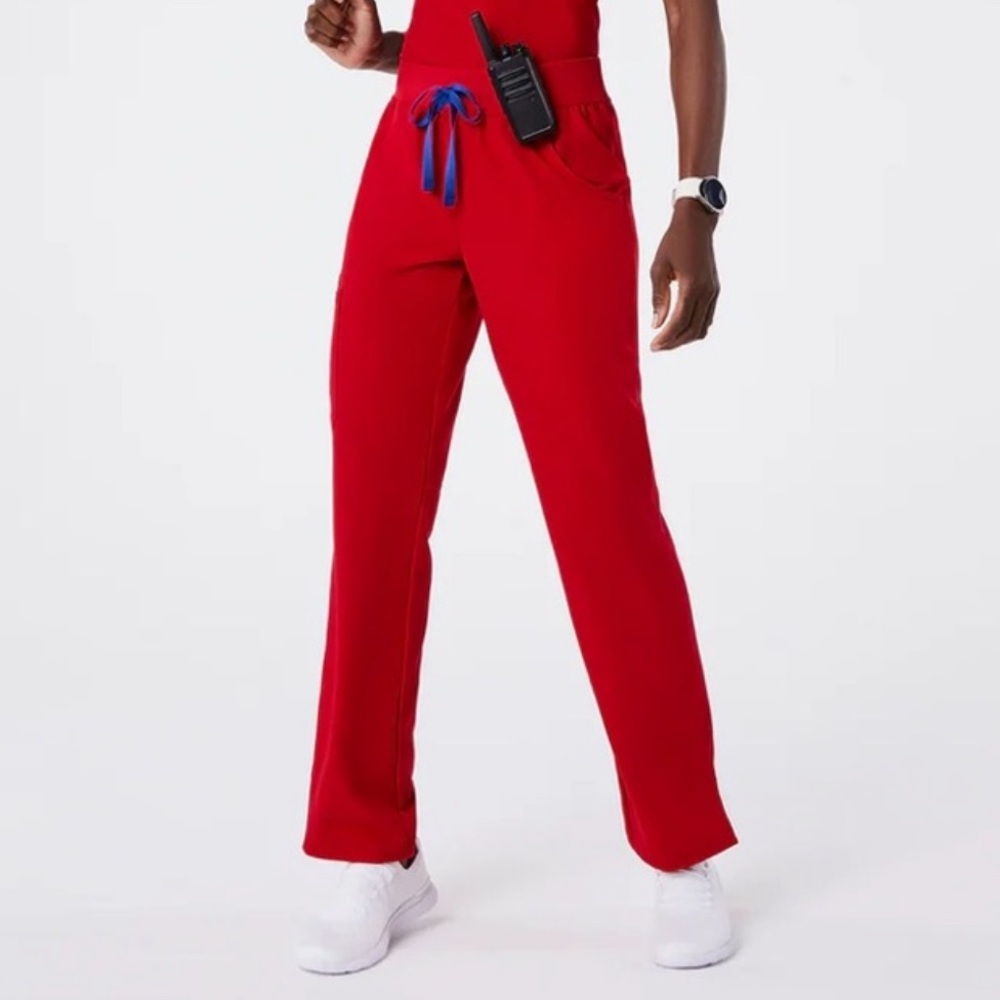 Figs Red Kade Straight Pants XS Petite